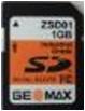 Tarjeta SD ZSD01 1GB